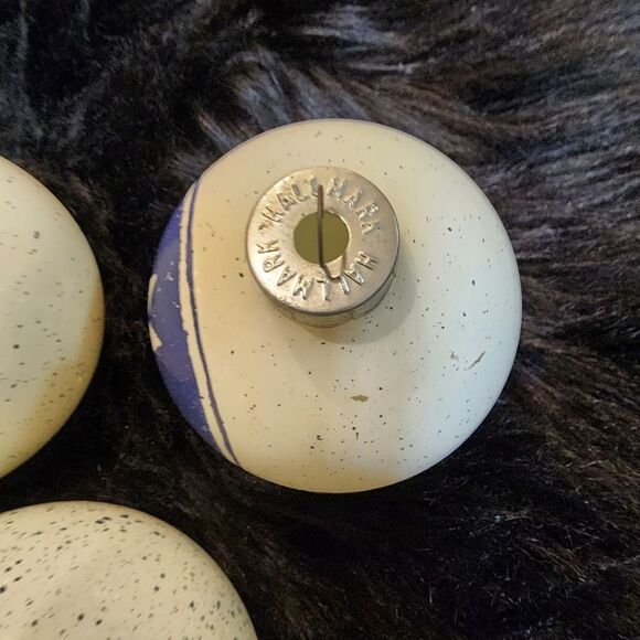 5 Hallmark Glass Ball Christmas Ornaments Mary Emmerling Country Collection 1985 - Picture 6 of 10